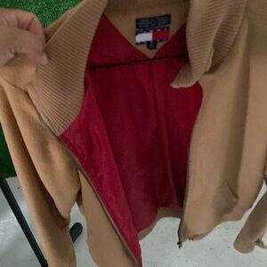 Tan Tommy jacket red interior